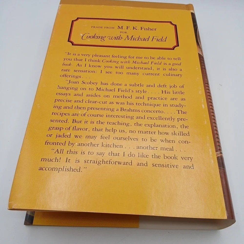 COOKING WITH MICHAEL FIELD Edited Joan Scobey 1978 FIRST EDITION HC DJ NOS New